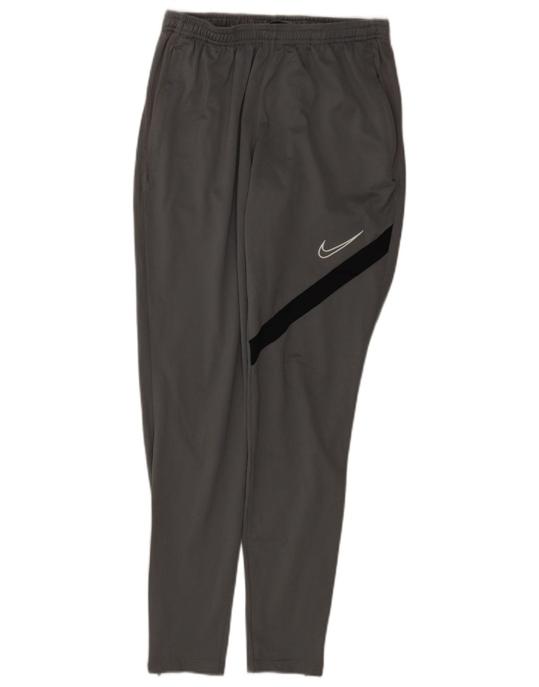 Мужские спортивные брюки Nike Dri Fit, маленькие серые, полиэстер с цветными блоками