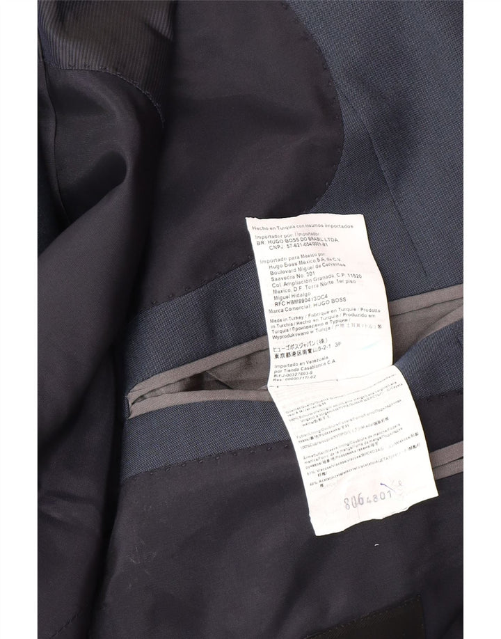 Мужской пиджак с 2 пуговицами Hugo Boss IT 48 Medium Navy Blue Wool