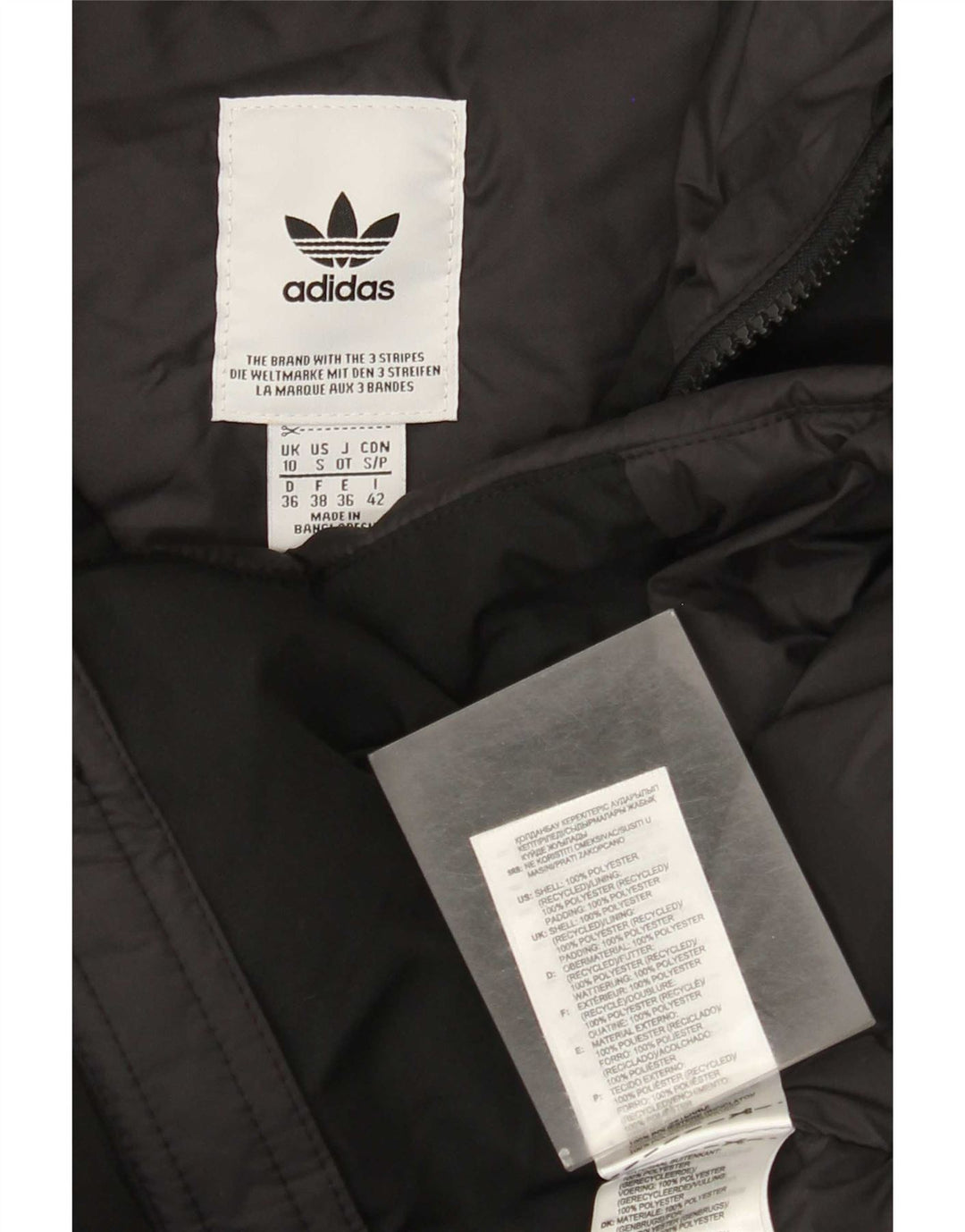 Adidas Women UK 10, маленький черный полиэстер