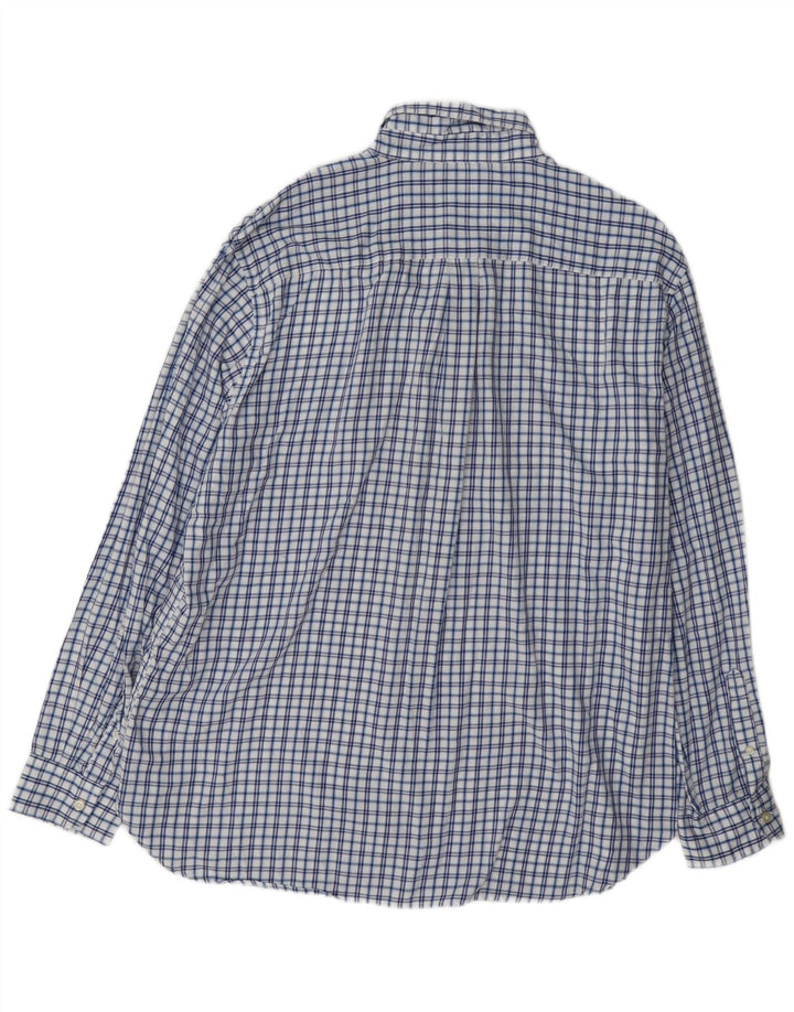 Мужская фланелевая рубашка Chaps XL, синяя клетка, хлопок