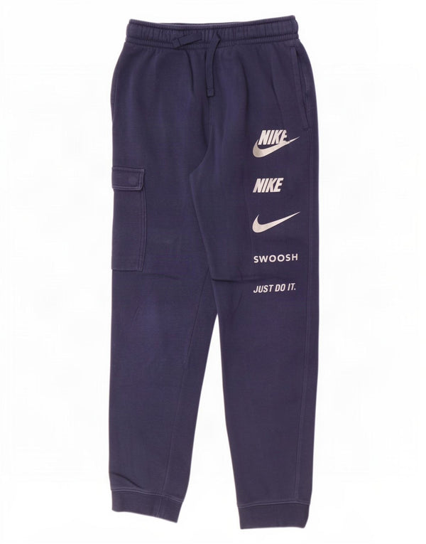 Спортивный костюм с рисунком Swoosh для мальчиков Nike, брюки для бега, 12–13 лет, большие синие