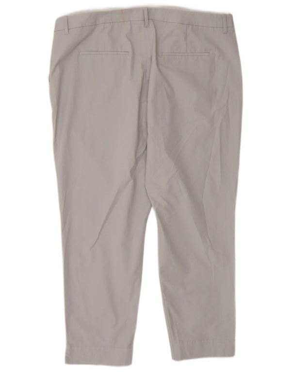 Женские зауженные брюки-чиносы Marks & Spencer UK 20 2XL W40 L27 Серые хлопковые