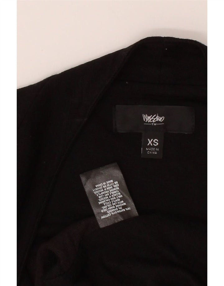 MOSSIMO Womens Open Blazer Jacket UK 6 XS Black Rayon Vintage Mossimo and Second-Hand Mossimo from Messina Hembry 