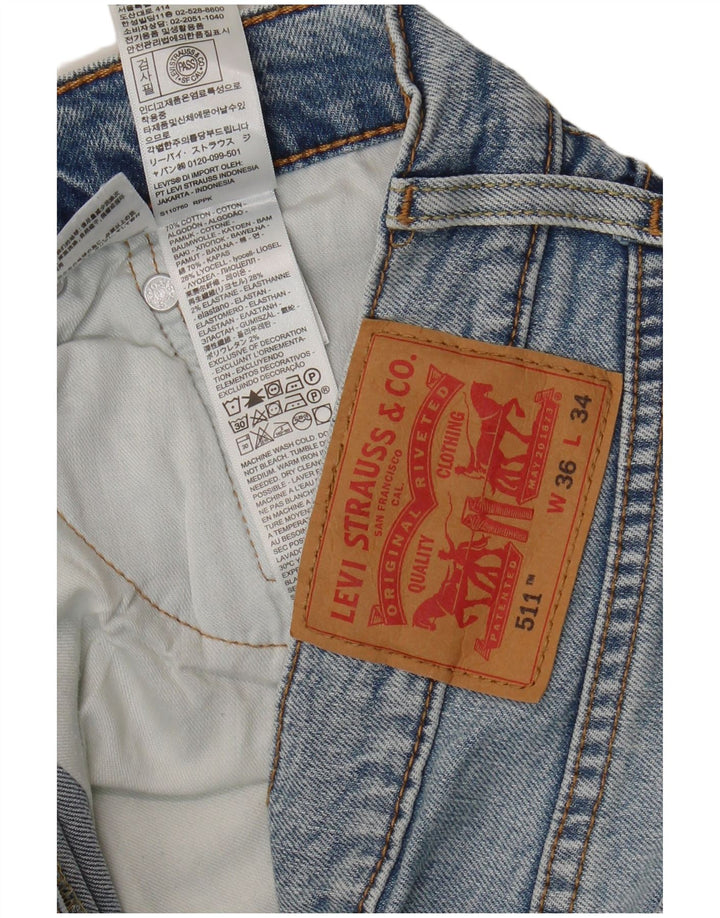 Мужские джинсы Levi's Slim 511 W36 L34 синие, хлопок