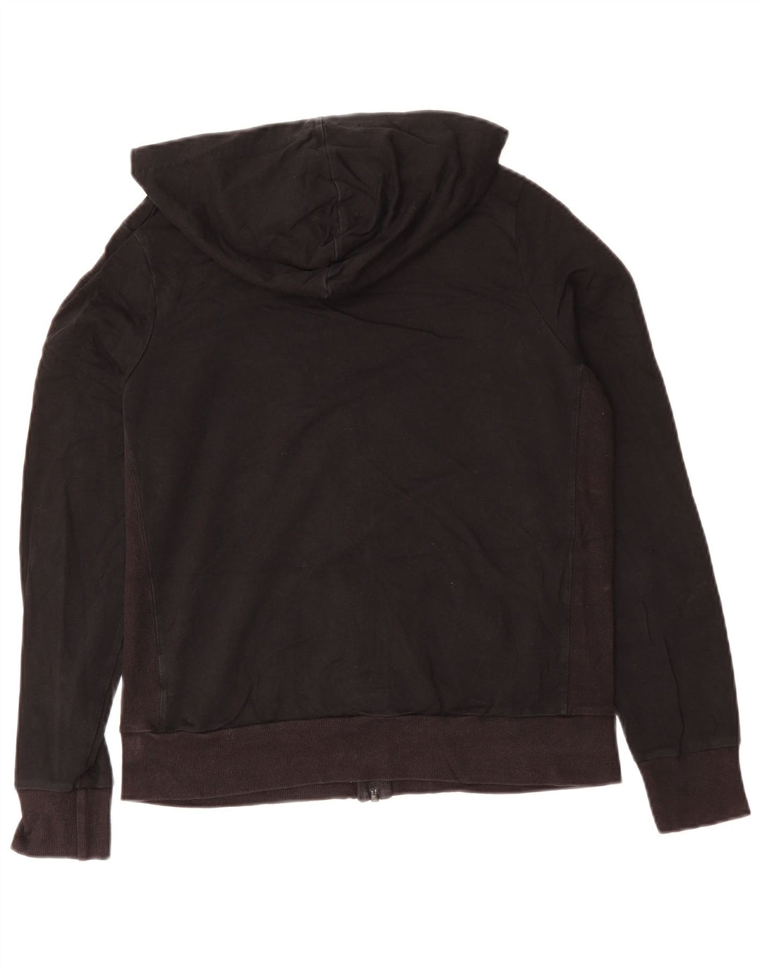 Женский свитер с капюшоном на молнии MARKS & SPENCER UK 14, большой черный хлопок