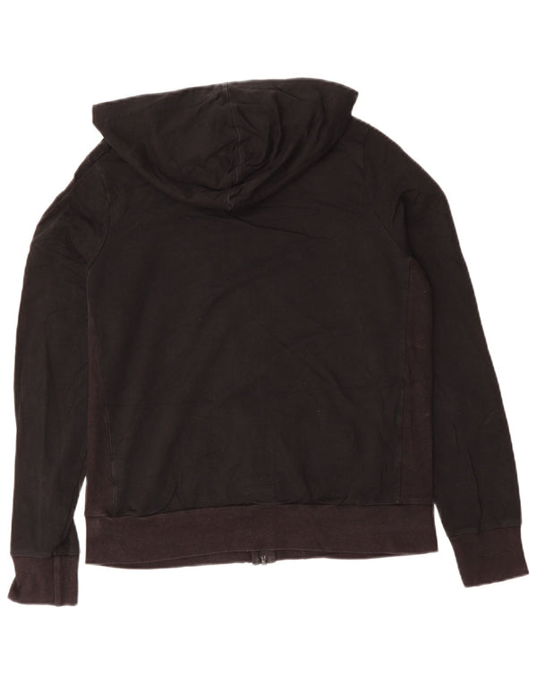 Женский свитер с капюшоном на молнии MARKS & SPENCER UK 14, большой черный хлопок