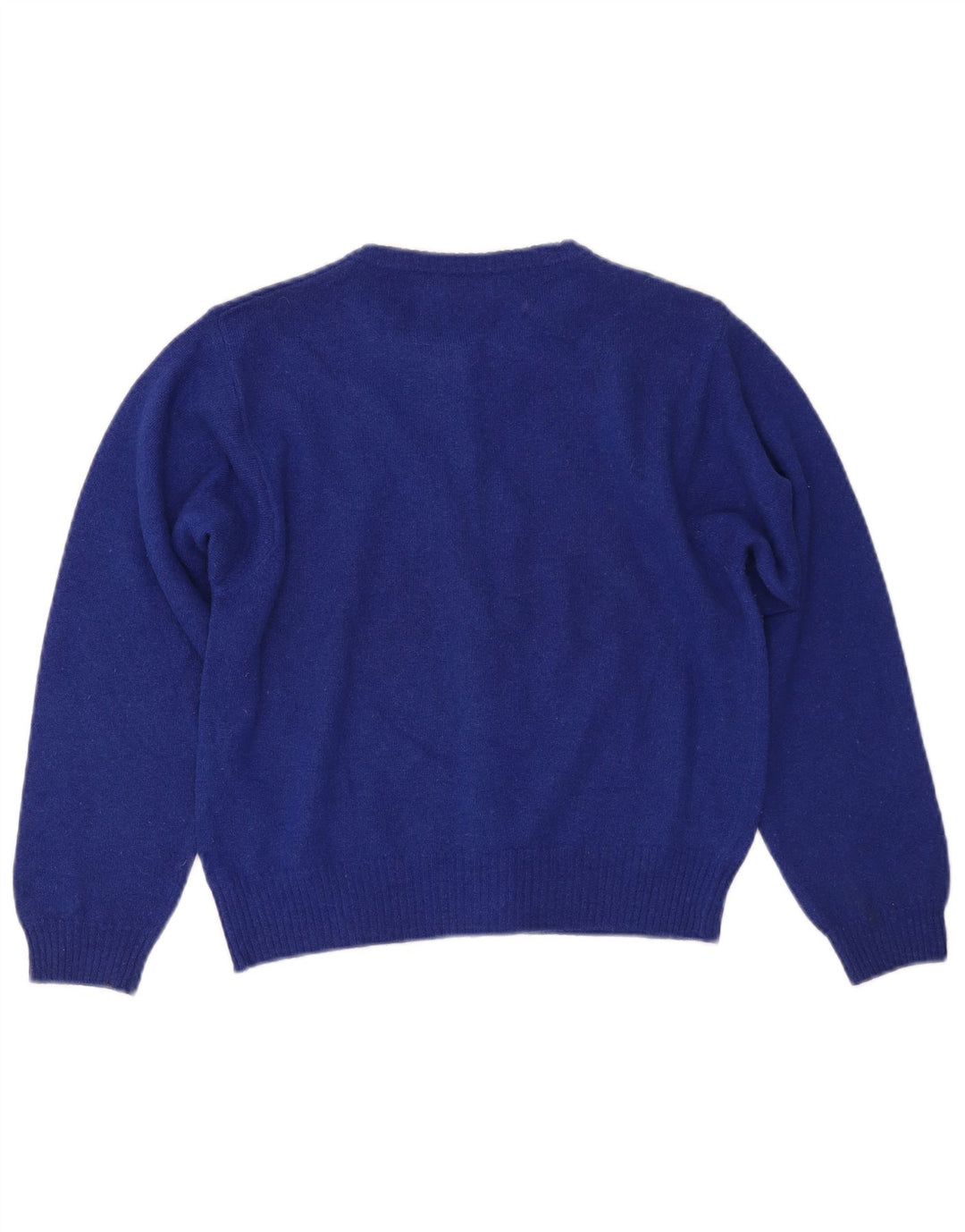 Женский укороченный кардиган BENETTON UK 14, большой синий, шерсть