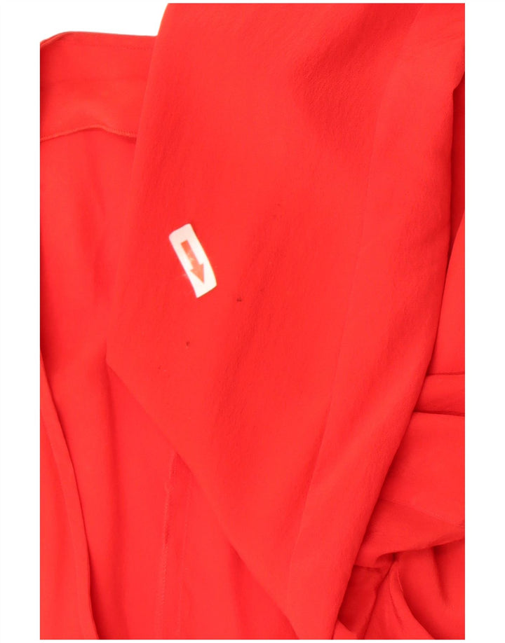 Винтажный женский пиджак на 2 пуговицах IT 46, большой красный шелк