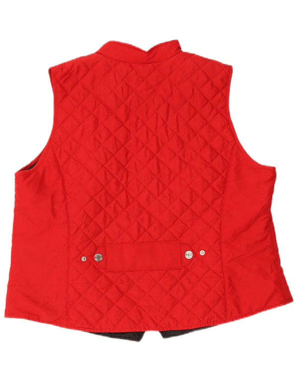 Chaps Womens Quilted Gilet UK 18 XL Red