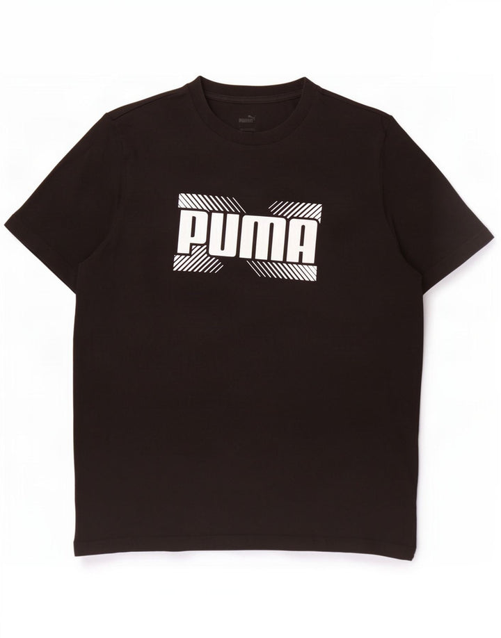 Мужская футболка с рисунком Puma, большая черная