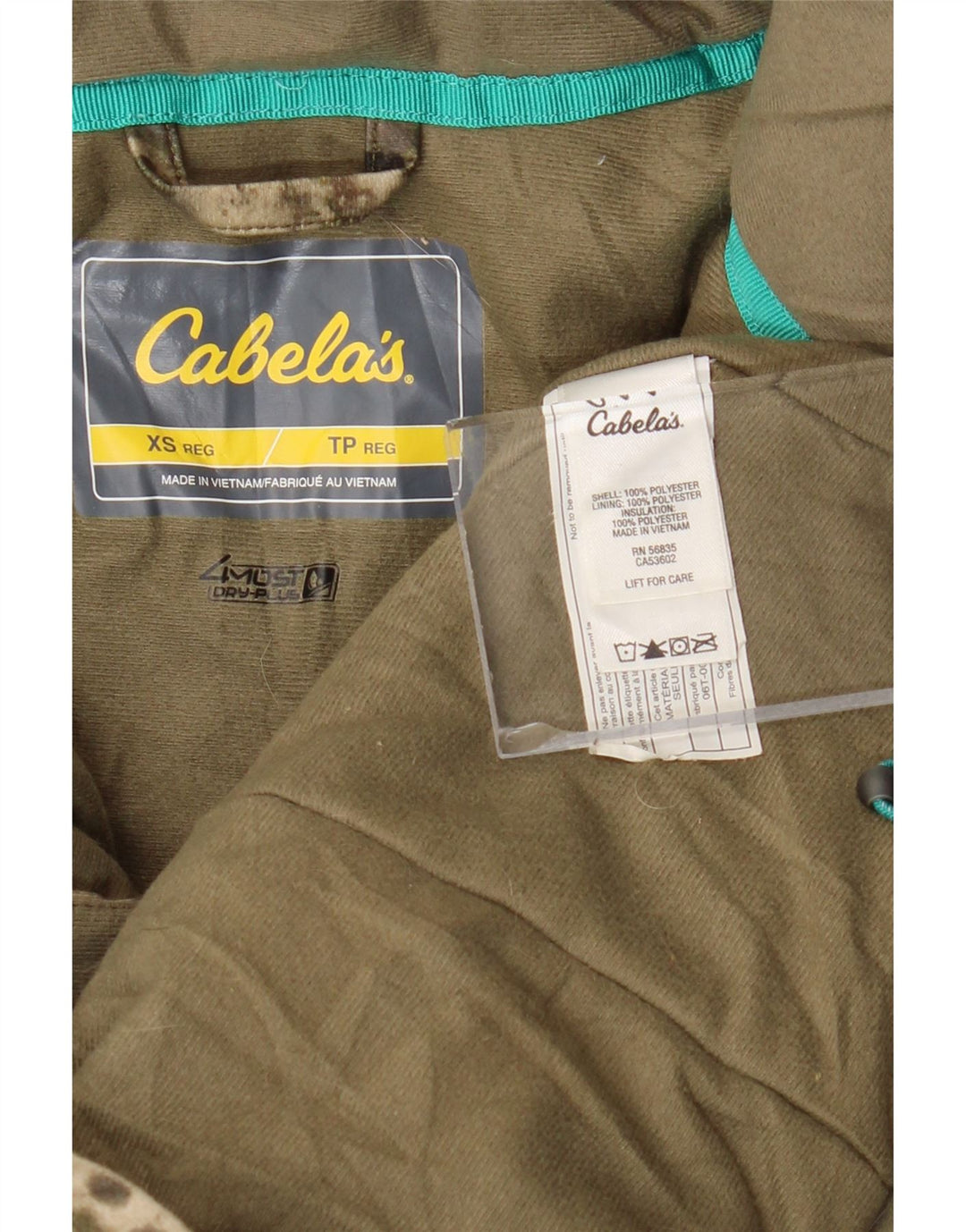 Женская ветровка оверсайз CABELA'S UK 6 XS Камуфляж цвета хаки