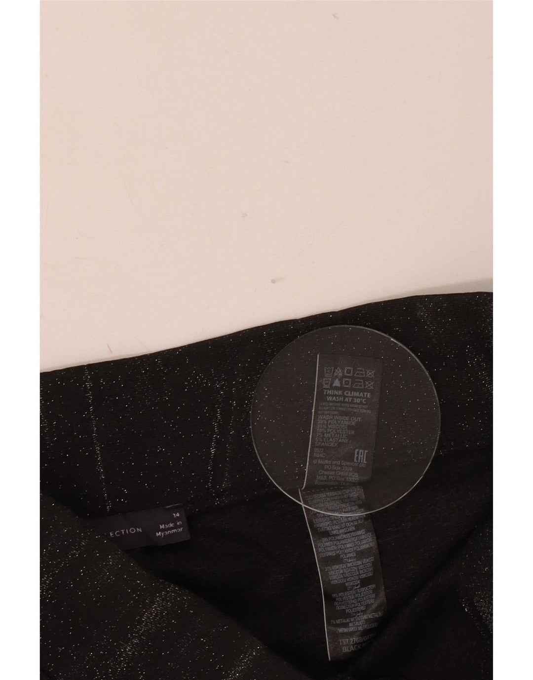 Женские леггинсы Marks & Spencer UK 14, средний черный, полиамид с крапинками