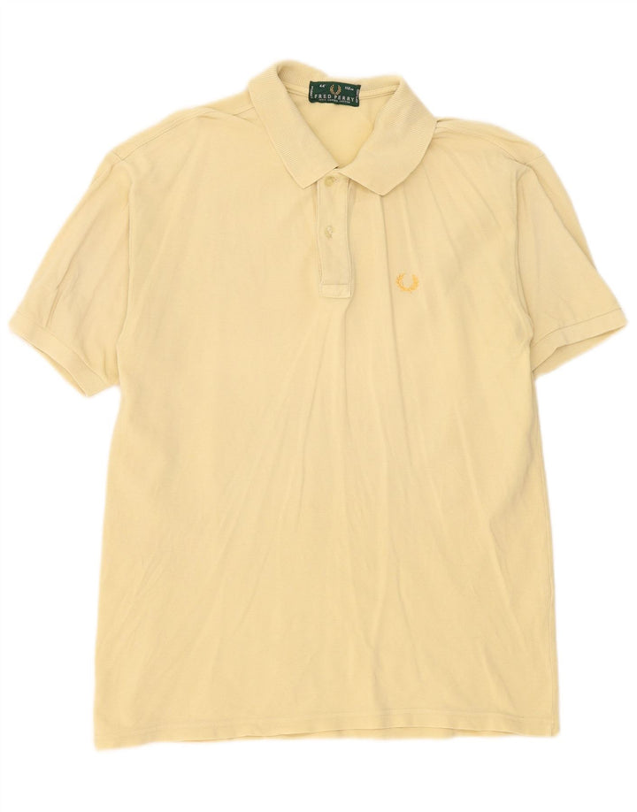 Мужская рубашка-поло Fred Perry из хлопка среднего желтого цвета