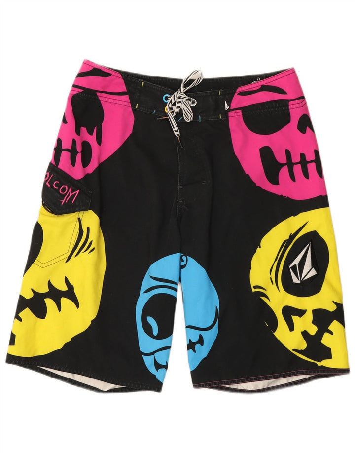 Мужские шорты для плавания Volcom с рисунком, средний черный, полиэстер