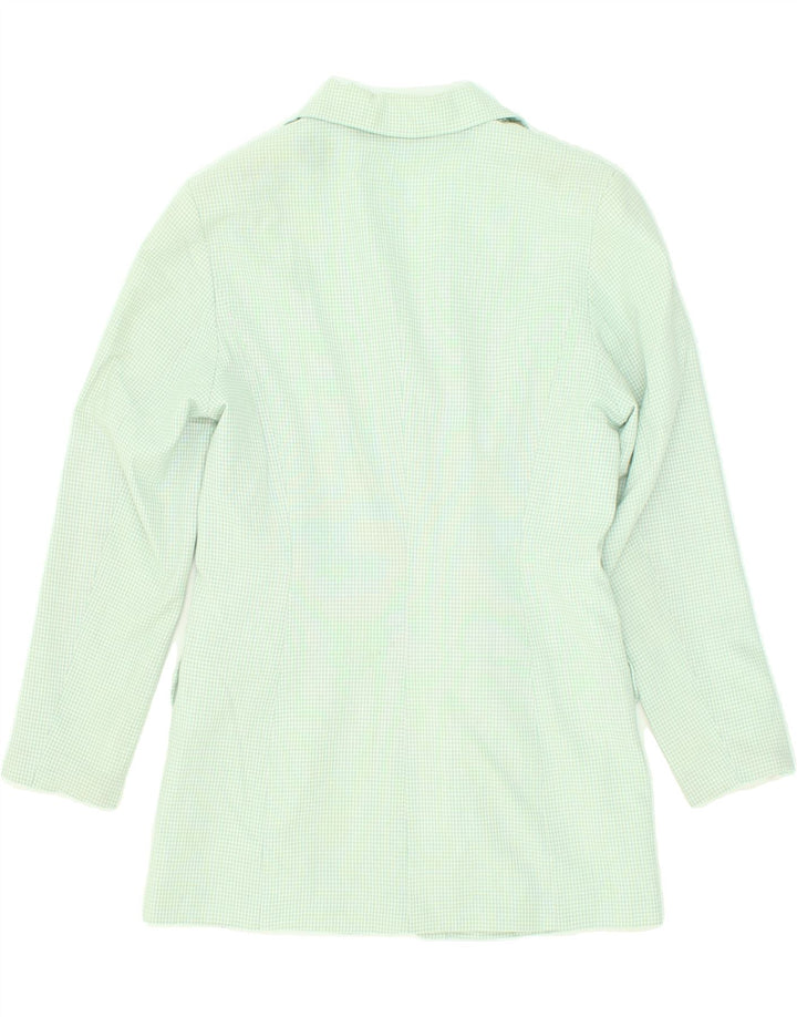 VINTAGE Womens 2 Button Blazer Jacket UK 10 Small Green Check Vintage Vintage and Second-Hand Vintage from Messina Hembry 