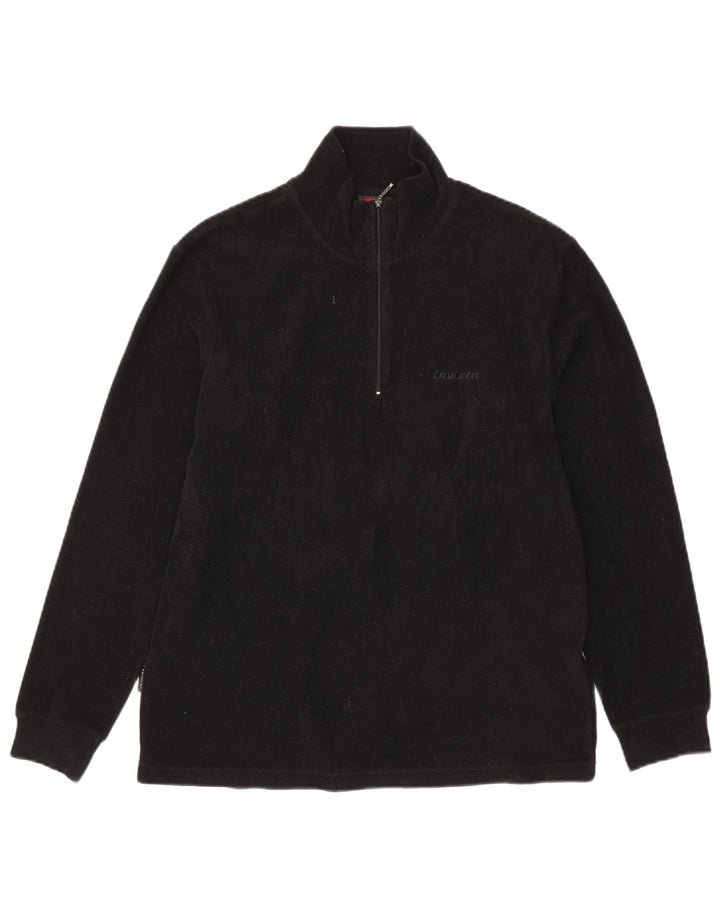 INVICTA Мужской флисовый джемпер с воротником на молнии, большой черный