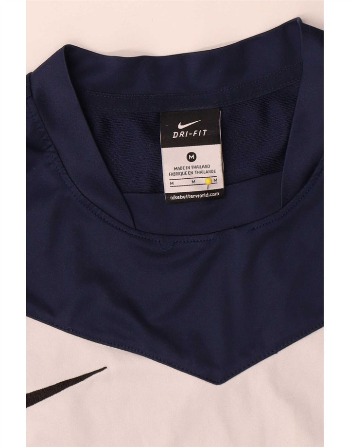 Мужская футболка Nike Dri Fit Верх среднего размера, темно-синий, полиэстер с цветными блоками