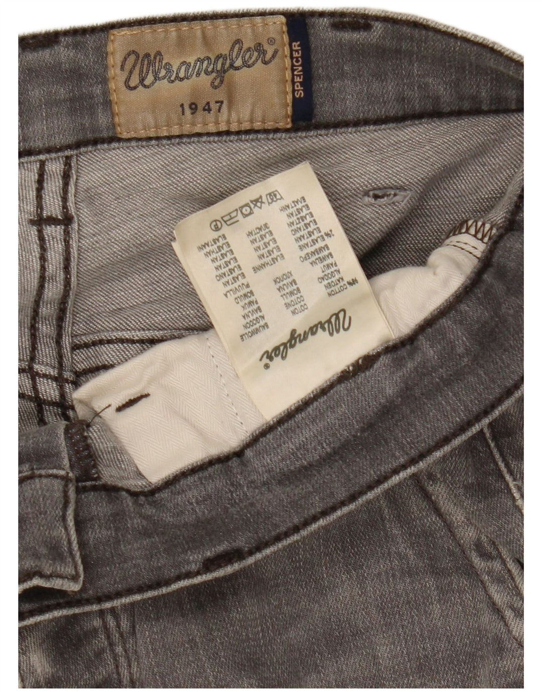 Мужские джинсы Wrangler Spencer Slim W30 L34, серый хлопок