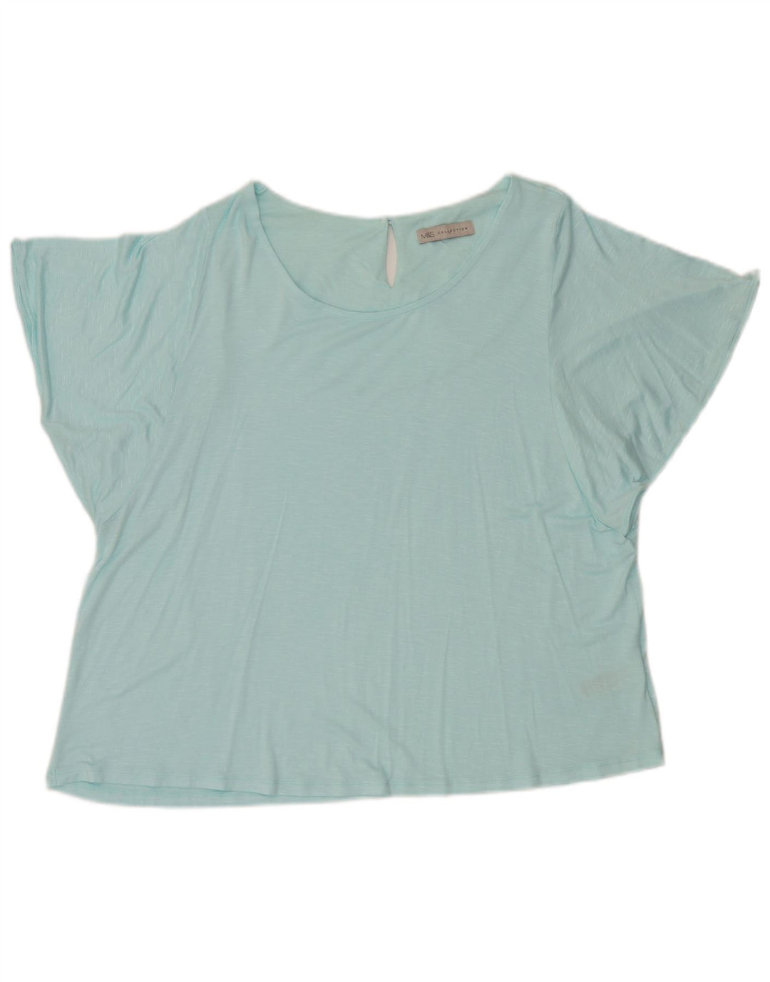 Женская блузка Marks & Spencer Top UK 20 2XL Синяя вискоза с крапинками