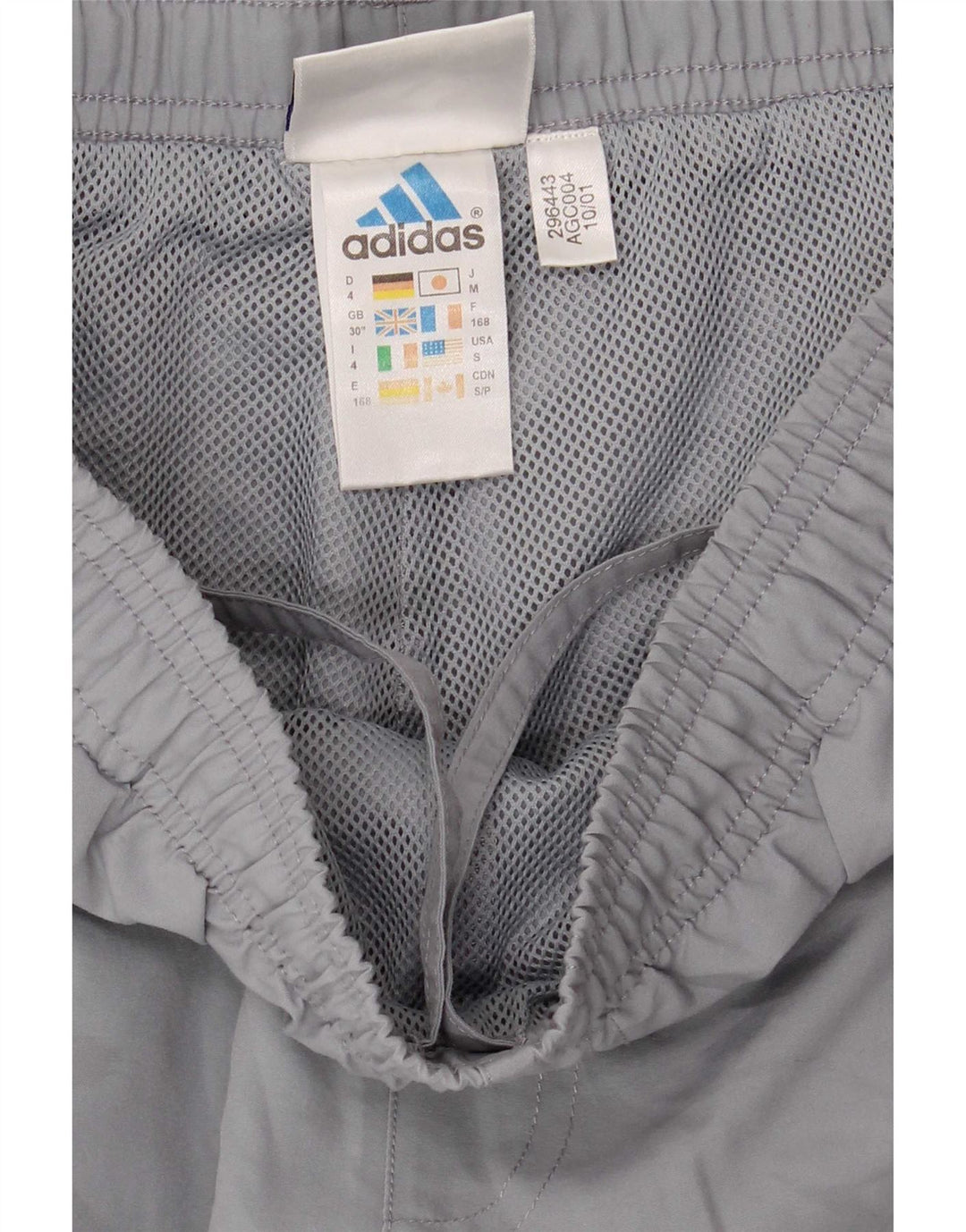 Мужские спортивные брюки Adidas среднего серого цвета из полиэстера