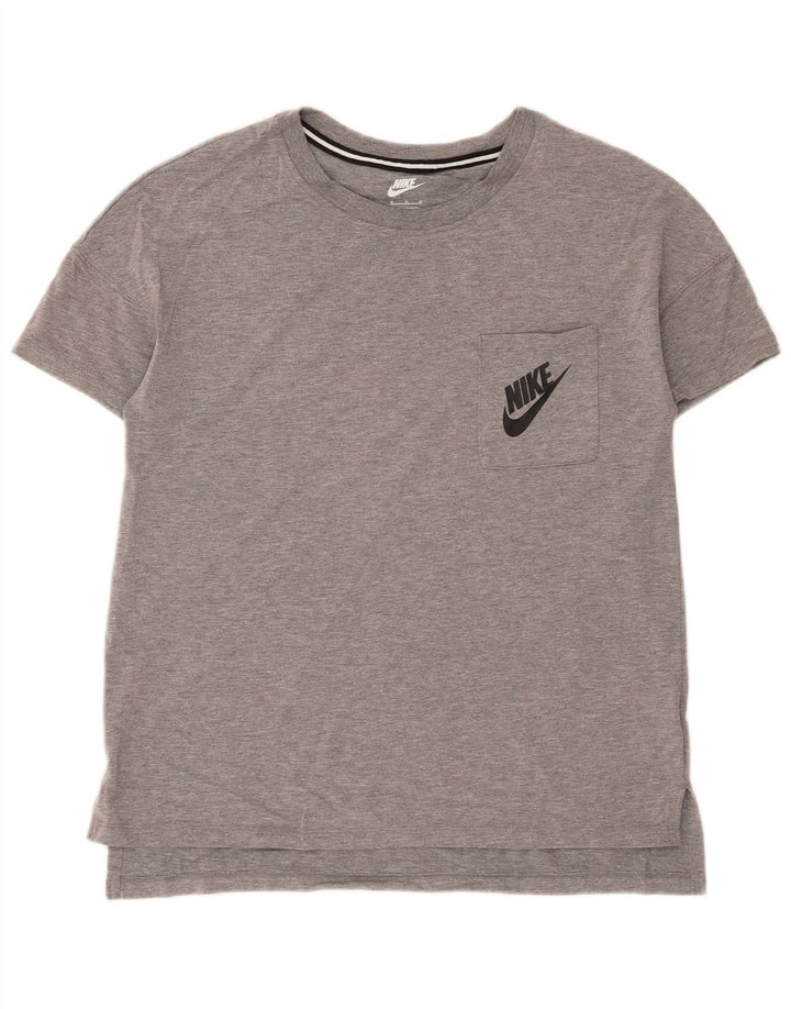 Женская футболка Nike Top UK 14, средний серый цвет с крапинками из модала