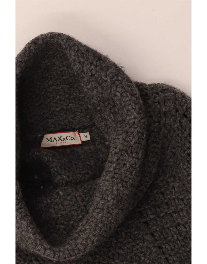 Женский джемпер с высоким воротником Max & Co., Великобритания 12, средний серый
