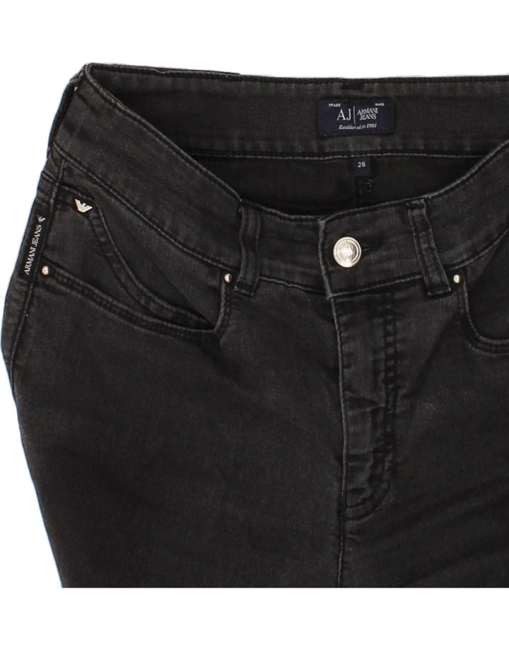 ARMANI Womens Slim Jeans W28 L28 Black Cotton Vintage Armani and Second-Hand Armani from Messina Hembry 