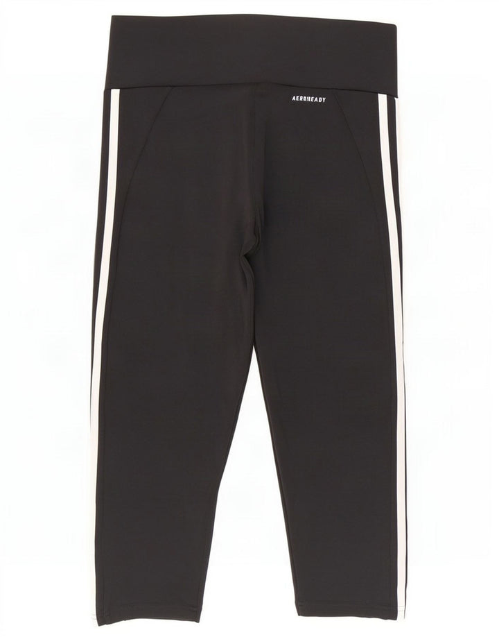 Женские леггинсы-капри Adidas Aeroready UK 8/10, маленькие черные из полиэстера