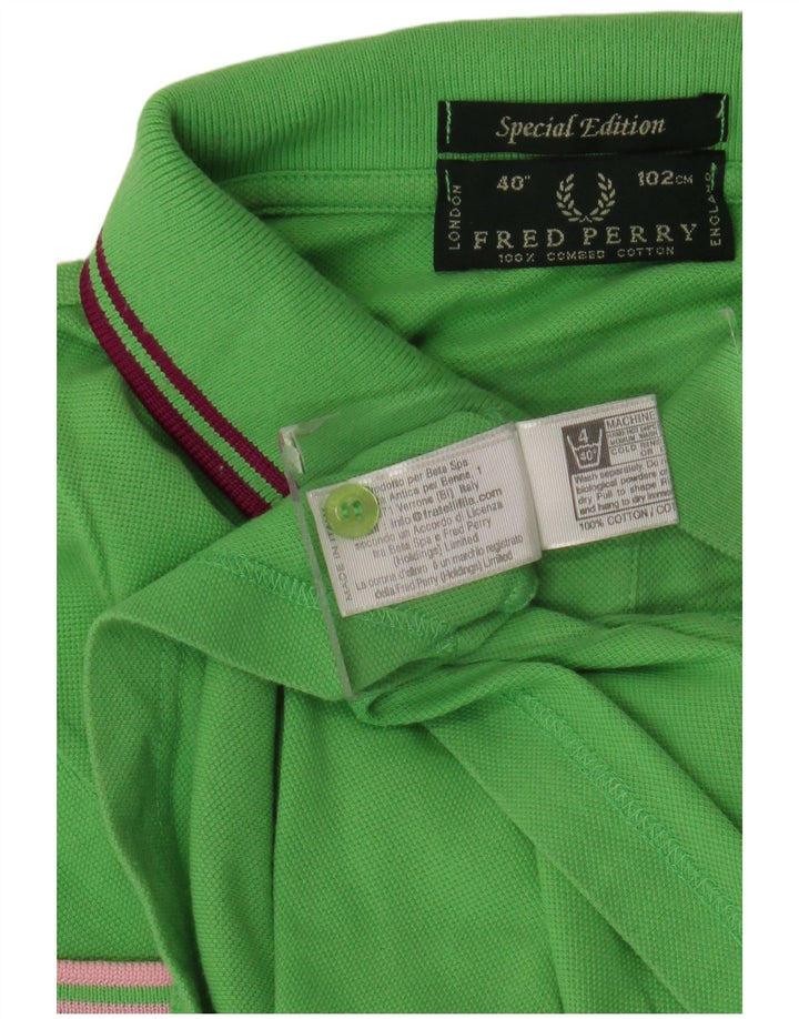 Мужская рубашка-поло Fred Perry, маленький зеленый хлопок