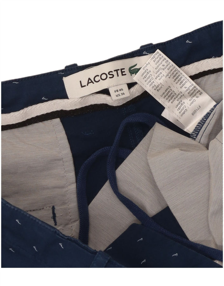 Мужские шорты чинос Lacoste, размер 46, большие, W36, темно-синие, пятнистый хлопок