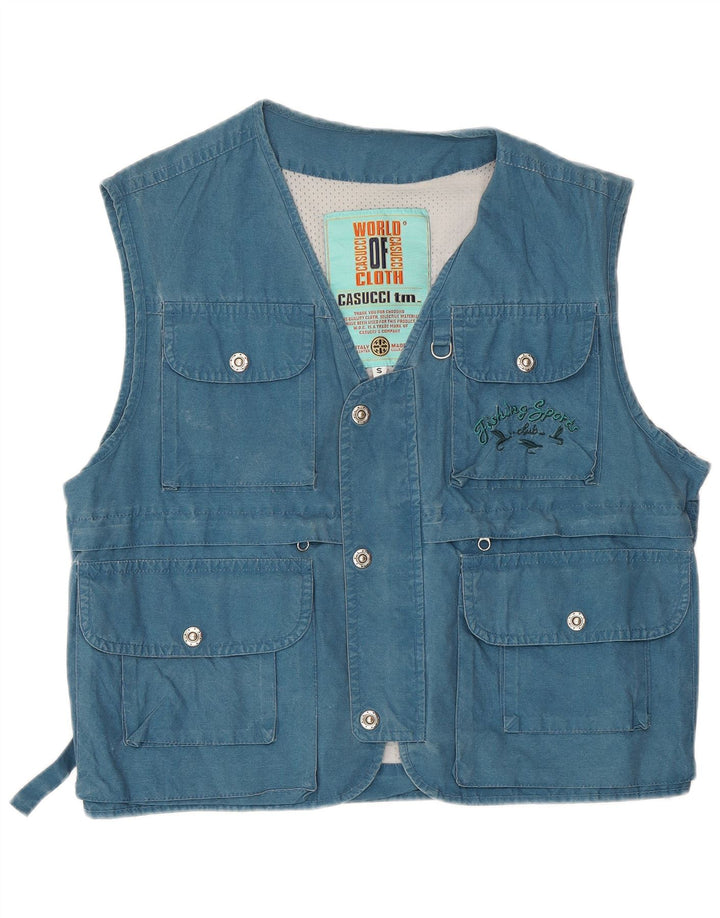 Мужской жилет Casucci Utility Gilet UK 36, маленький синий, хлопок