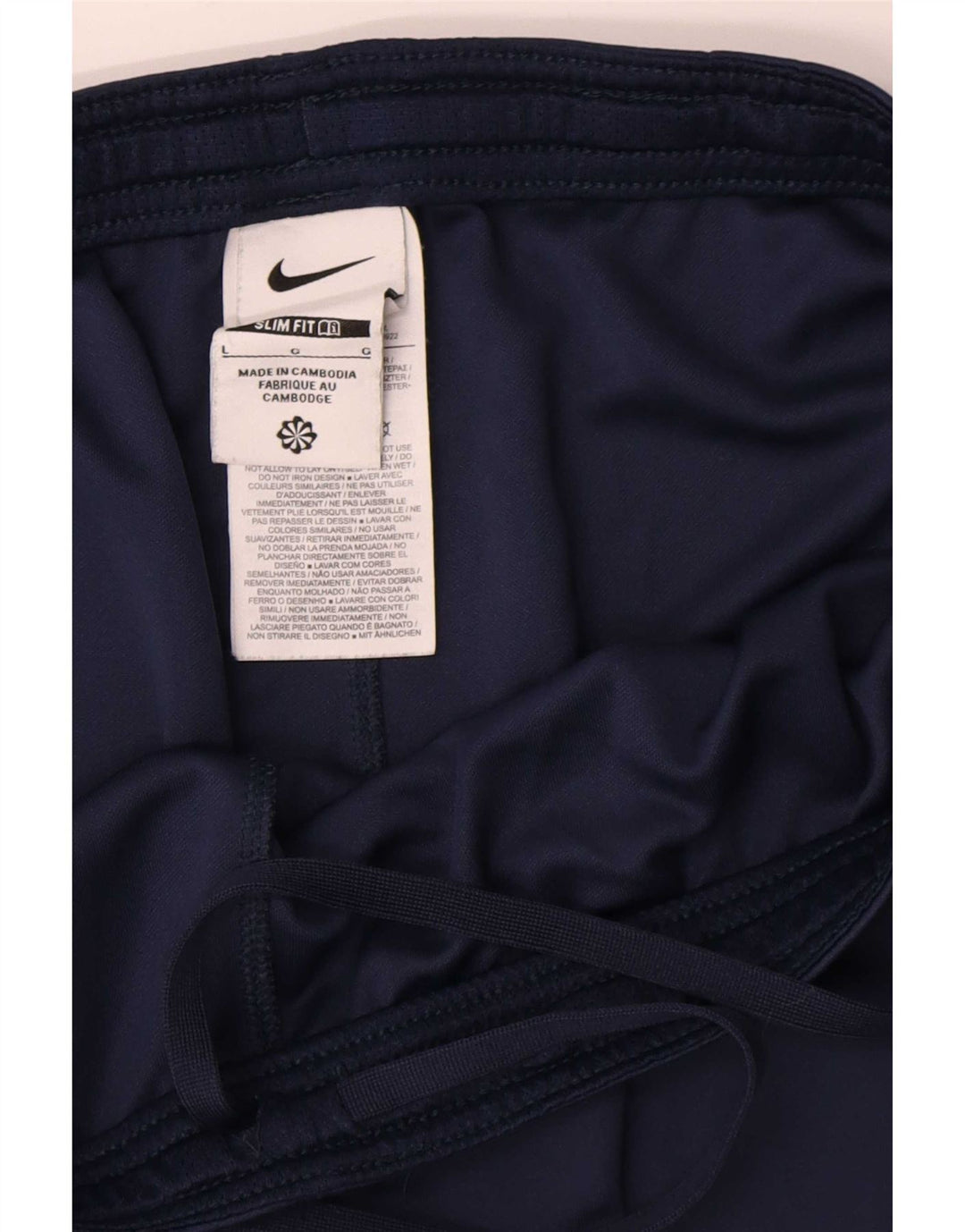Мужские спортивные шорты Nike Slim Fit, большие темно-синие, полиэстер с цветными блоками