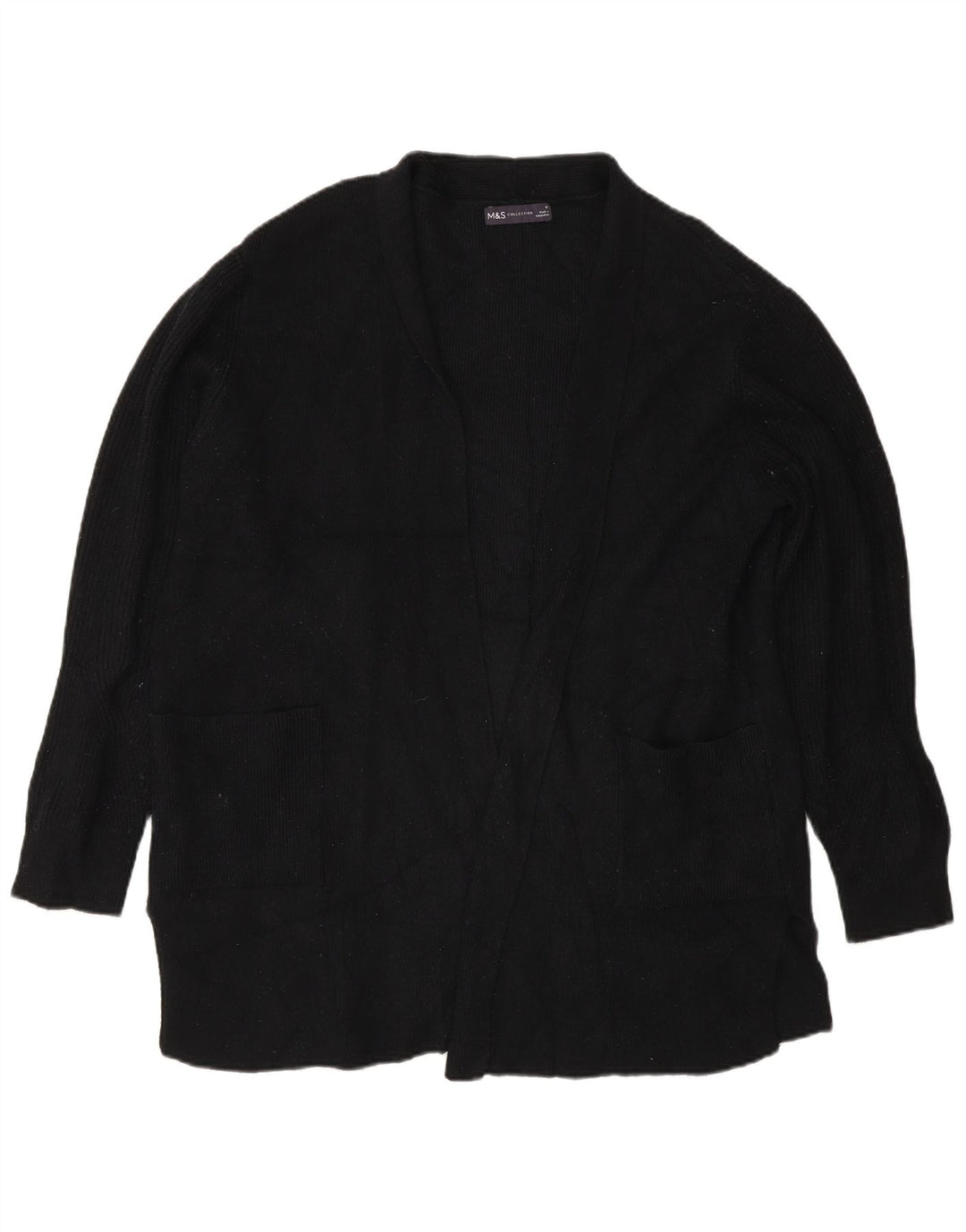 Женский свободный открытый кардиган Marks & Spencer UK 18 XL, черный