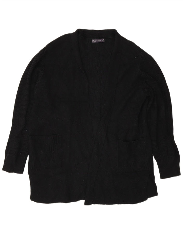 Женский свободный открытый кардиган Marks & Spencer UK 18 XL, черный