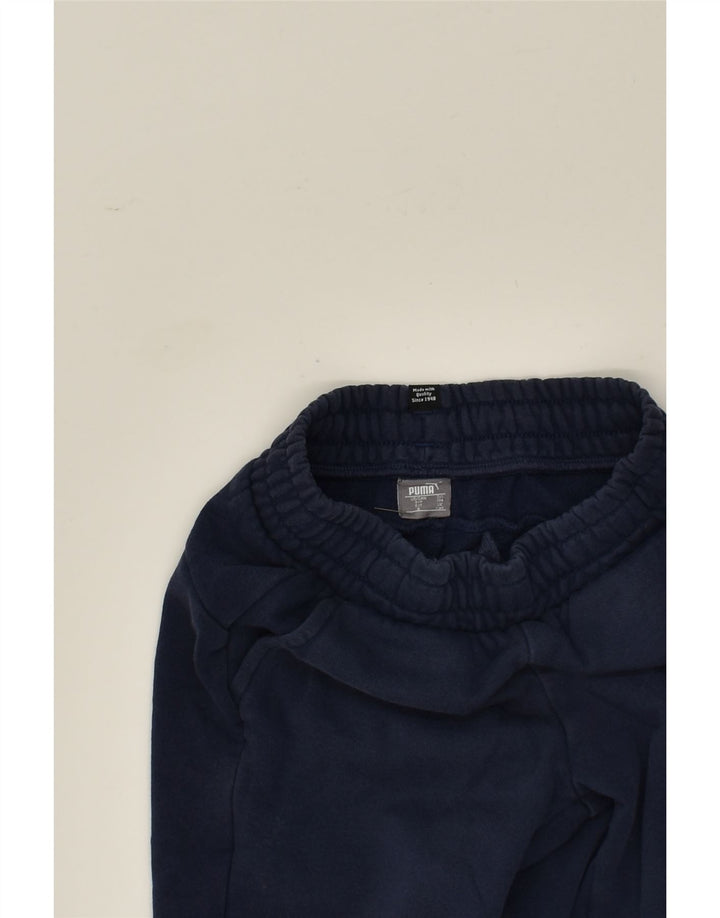 PUMA Boys Tracksuit Trousers Joggers 7-8 Years Navy Blue | Vintage Puma | Thrift | Second-Hand Puma | Used Clothing | Messina Hembry 