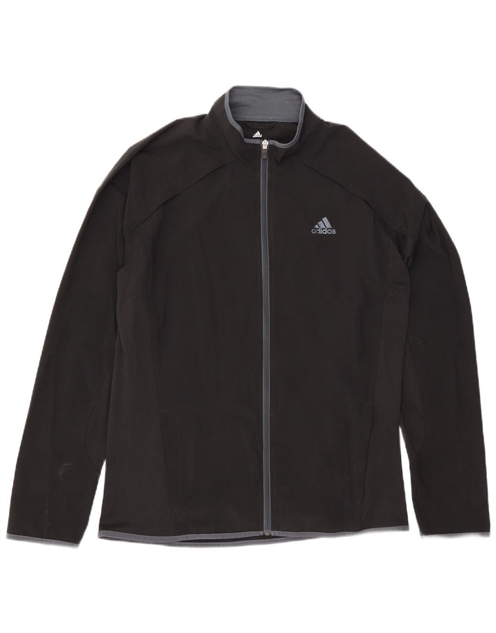 Мужская спортивная куртка Adidas Climalite, средний черный полиэстер