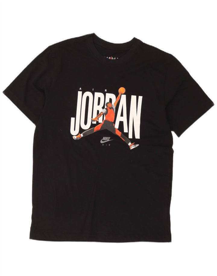 Мужская футболка Jordan с графическим рисунком, средний черный хлопок