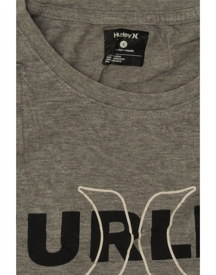 HURLEY Mens Graphic T-Shirt Top Small Grey Cotton Vintage Hurley and Second-Hand Hurley from Messina Hembry 
