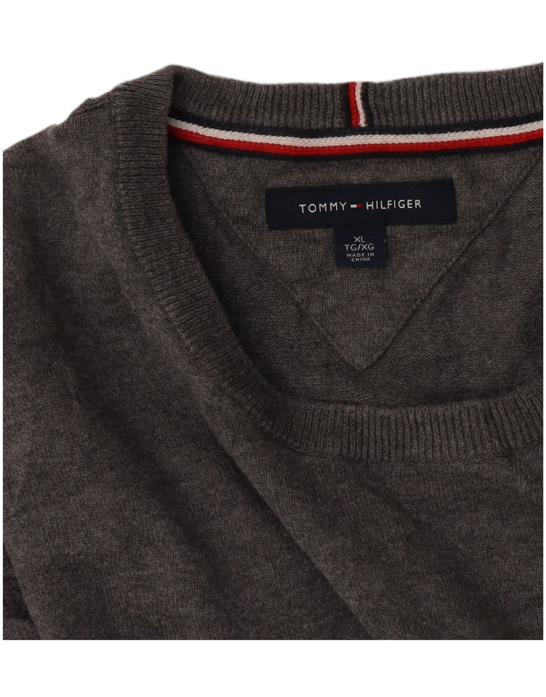 Tommy Hilfiger Мужской свитер с круглым вырезом XL Серый