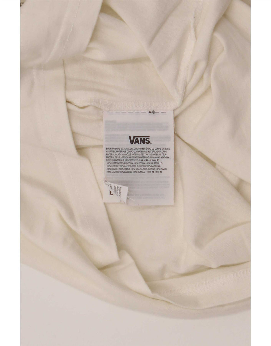 Мужская футболка классического кроя с рисунком Vans, хлопковый топ среднего размера, белый цвет