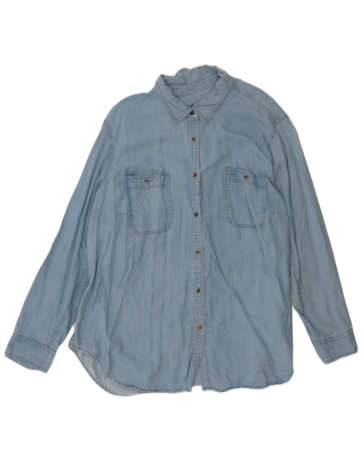 Женская джинсовая рубашка Chaps UK 20 2XL синяя из лиоцелла