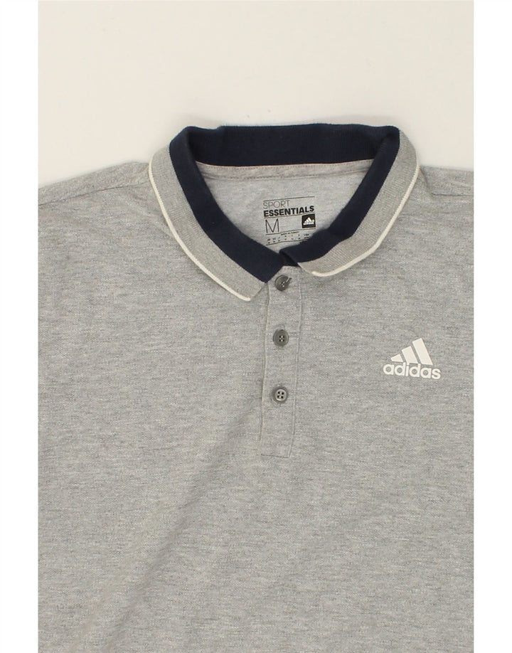ADIDAS Mens Polo Shirt Medium Grey Cotton Vintage Adidas and Second-Hand Adidas from Messina Hembry 