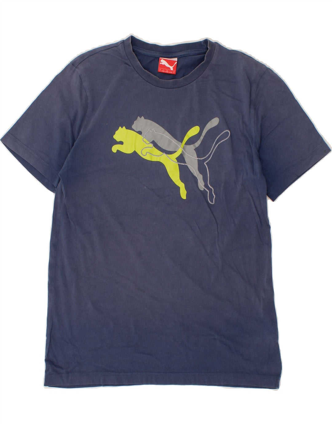 PUMA Mens Graphic T-Shirt Top Small Navy Blue Cotton Vintage Puma and Second-Hand Puma from Messina Hembry 