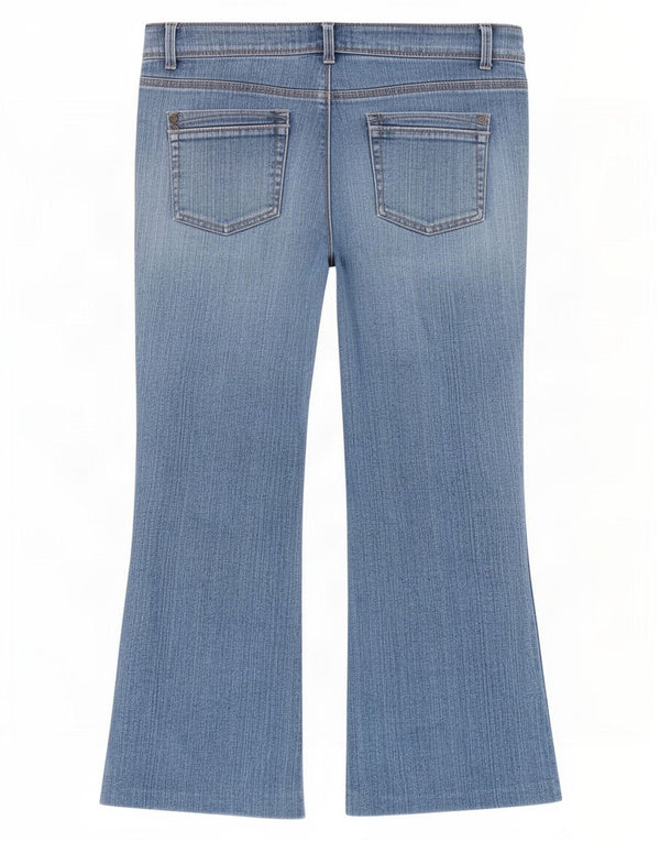 Женские джинсы Bootcut M&Co UK 16, большие размеры W34 L26, синие, хлопок