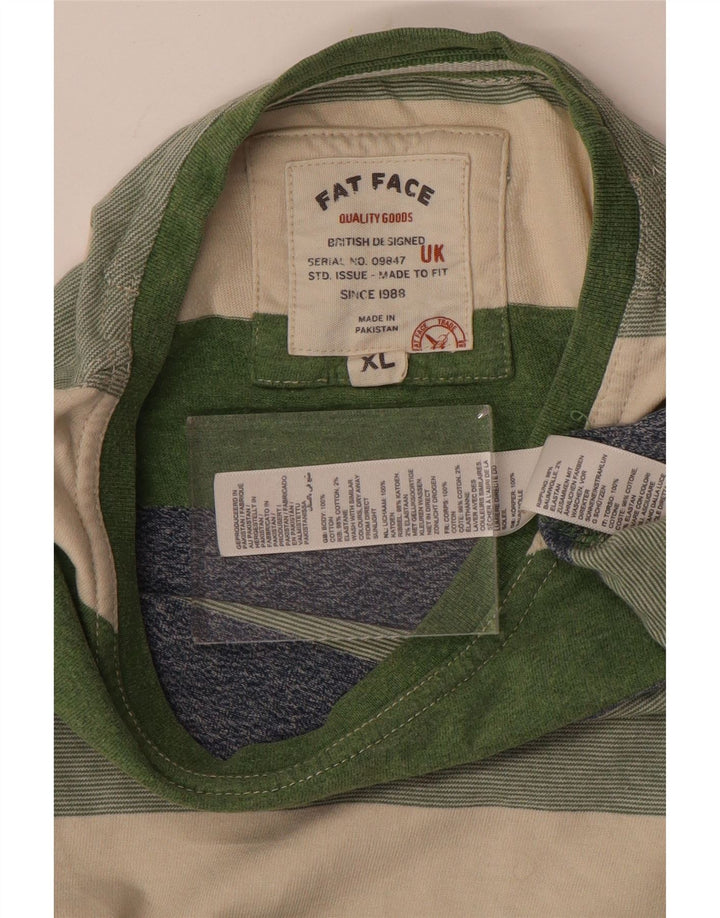 Мужская футболка Fat Face Top XL из хлопка в разноцветную полоску