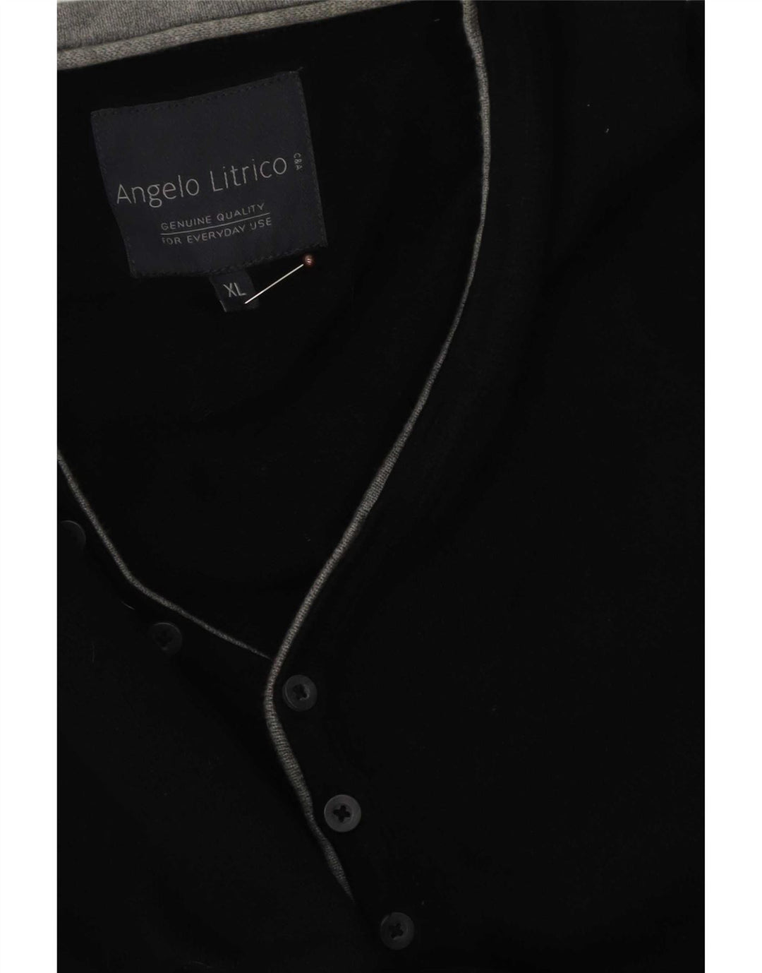 Мужской джемпер с v-образным вырезом Angelo Litrico XL, черный