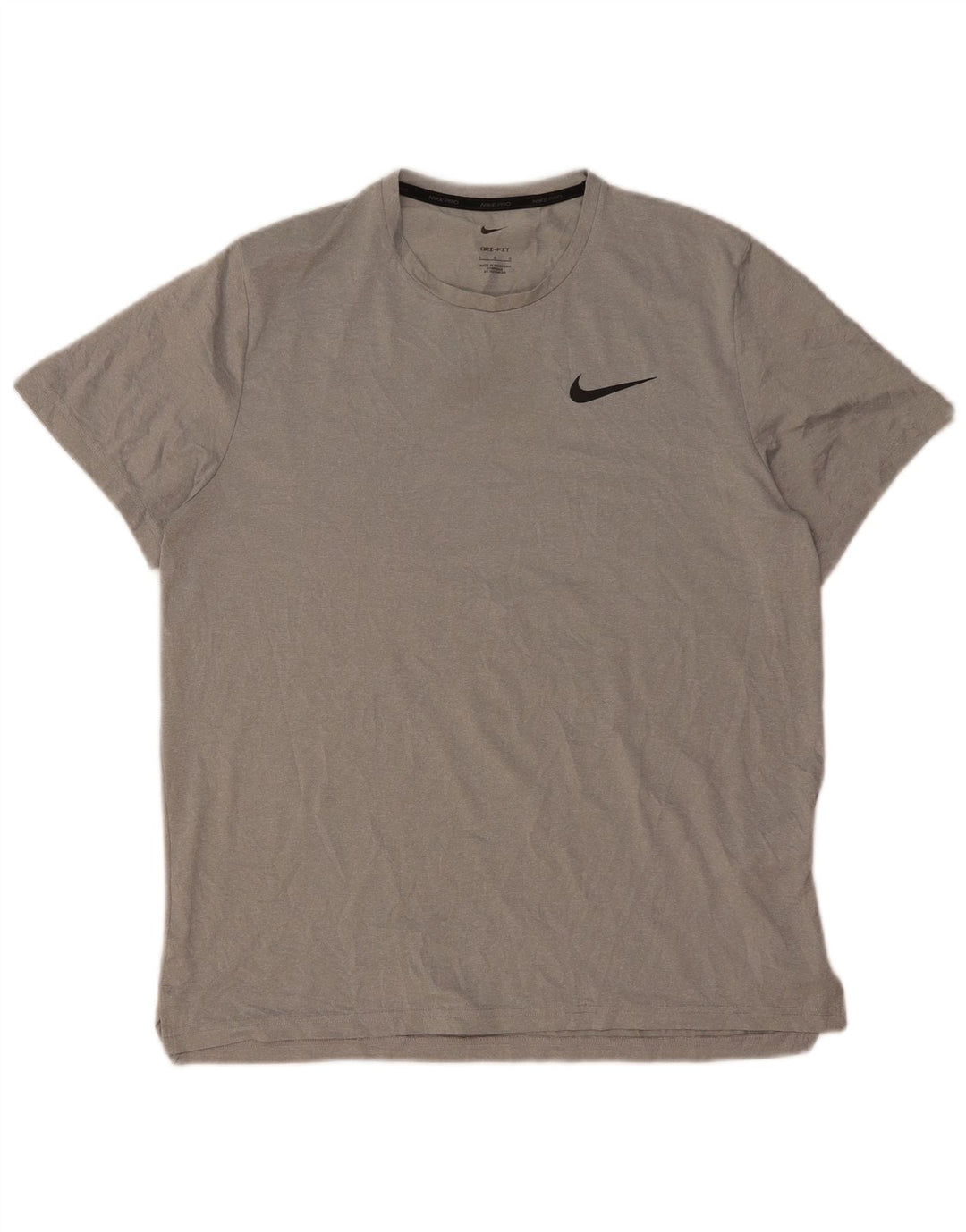 Мужская футболка Nike Dri Fit, большой серый полиэстер