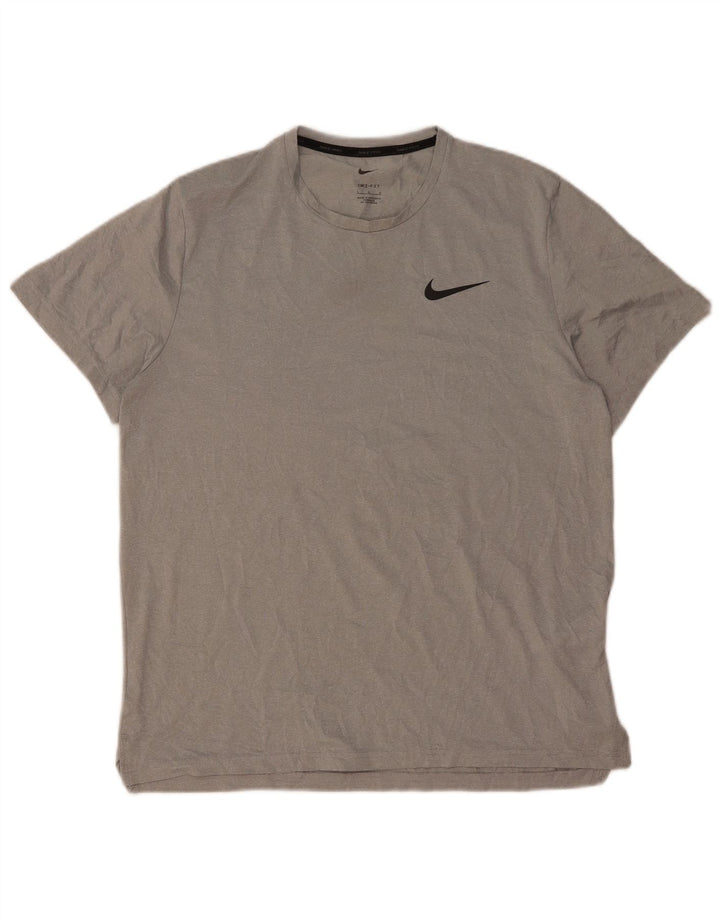 Мужская футболка Nike Dri Fit, большой серый полиэстер