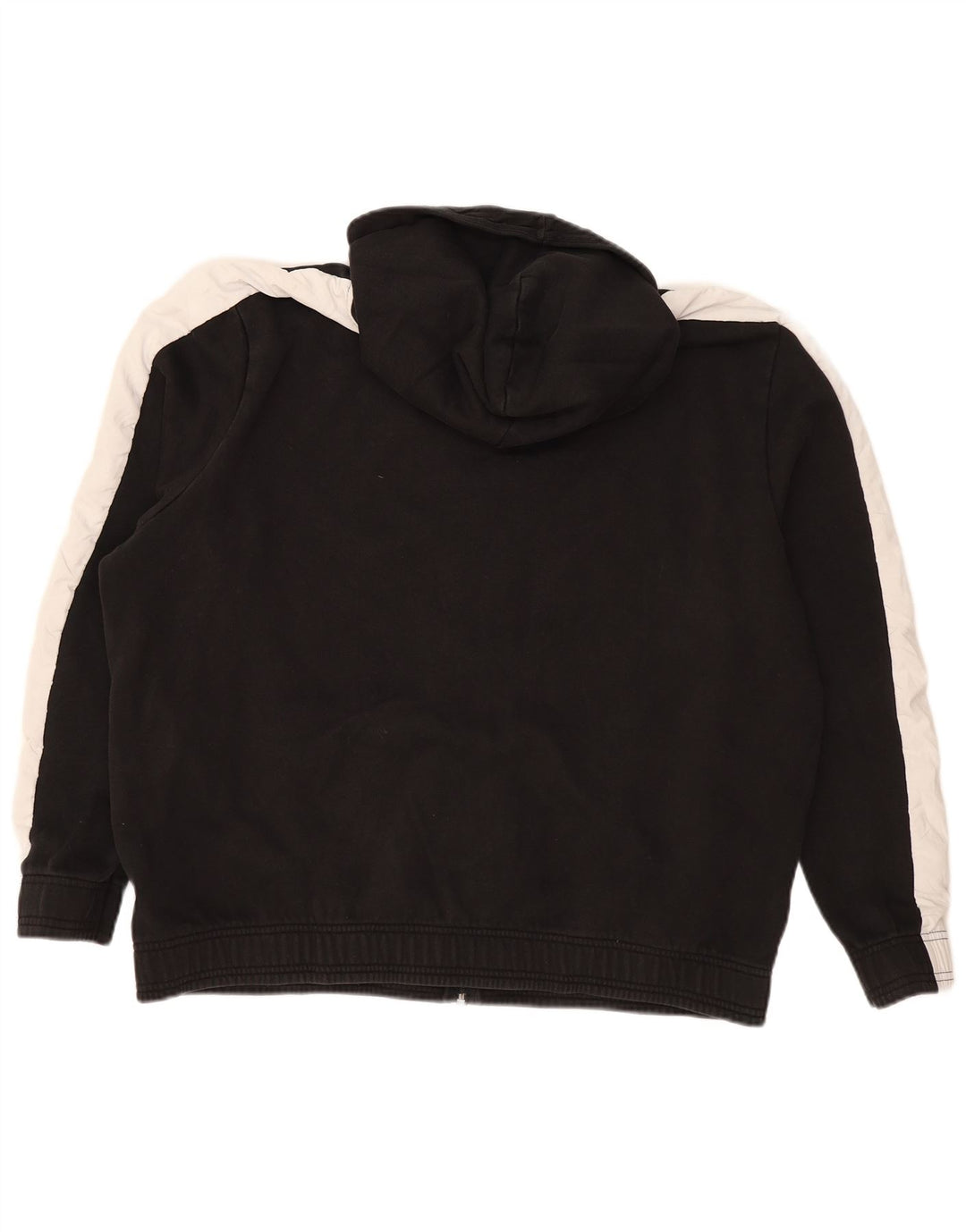 Мужской свитер с капюшоном на молнии PUMA 2XL, черный, хлопок с цветными блоками