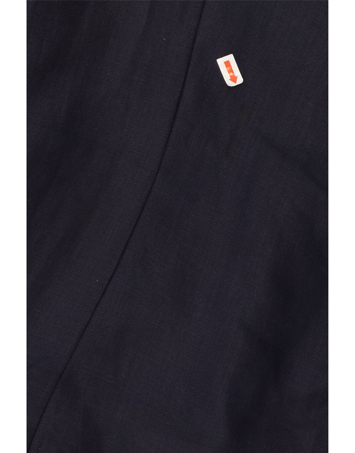 VINTAGE Womens Short Sleeve 2 Button Blazer Jacket IT 44 Medium Navy Blue Vintage Vintage and Second-Hand Vintage from Messina Hembry 